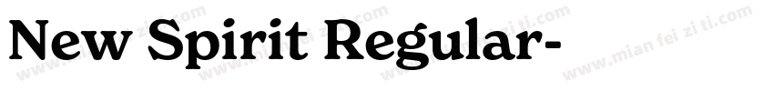 New Spirit Regular字体转换